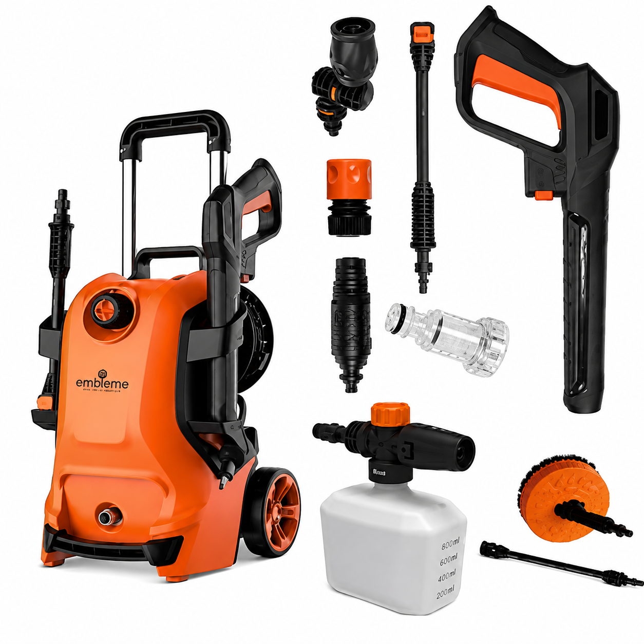 جهاز غسيل السيارات والواجهات عالي الضغط (فارة) من ماركة إمبليوم Embleme High-Pressure Washer for Cars and Exterior Surfaces (Pressure Washer)
