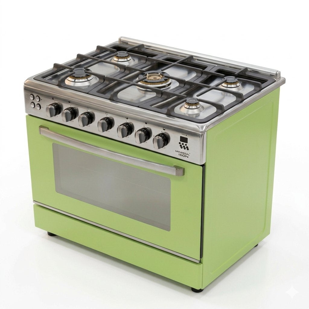 طباخ يونفرسال  فستقي كامل سطح ستيل 6905MCO Universal Full Pistachio Green Cooker with Stainless Steel Cooktop 6905MCO