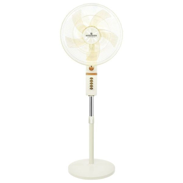 مروحة عمودية امبليوم - 18 انج - 5 ريش - محرك نحاسي - 4 سرعات - 65 واط - ذهبي Embleme Stand Fan – 18 Inch – 5 Blades – Copper Motor – 4 Speeds – 65W – EM-AEFG29 – Gold