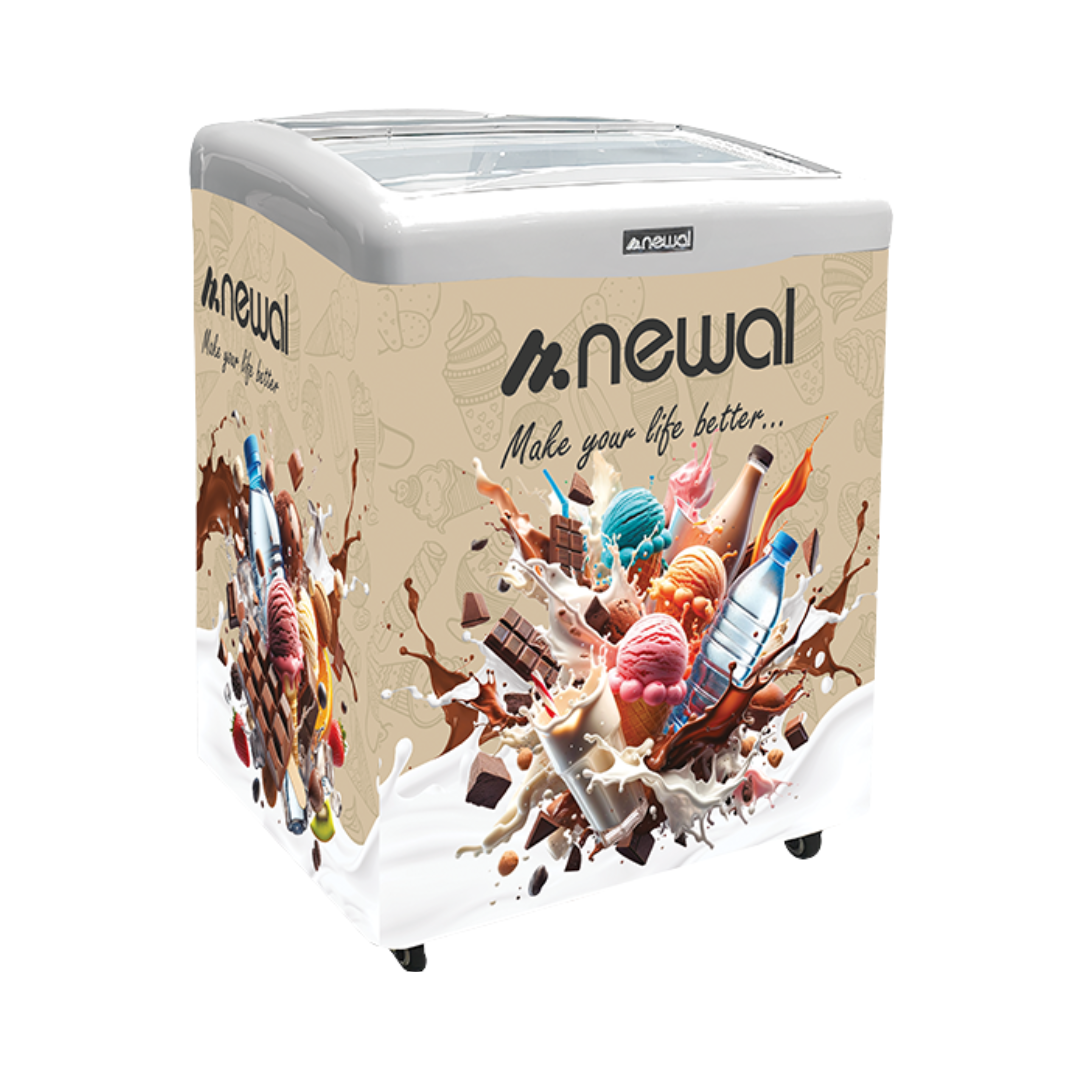 FRZ-159-04 Ice Cream Chest Freezer | مجمدة ايس كريم افقية موديل FRZ-159-04 بلون بيجي