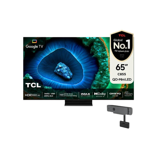 65 شاشة حجم TCL / C855 Premium QD‑Mini LED 4K Google TV