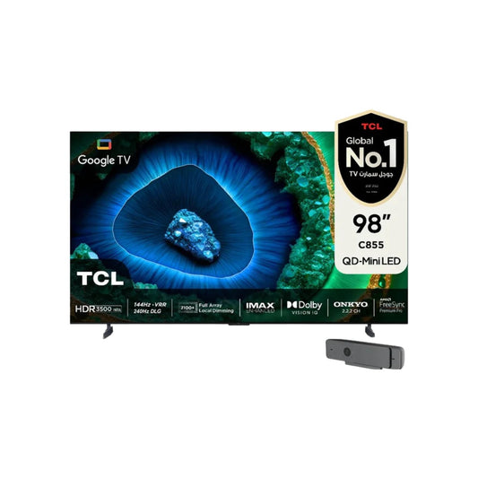 98 شاشة حجم TCL / C855 Premium QD‑Mini LED 4K Google TV