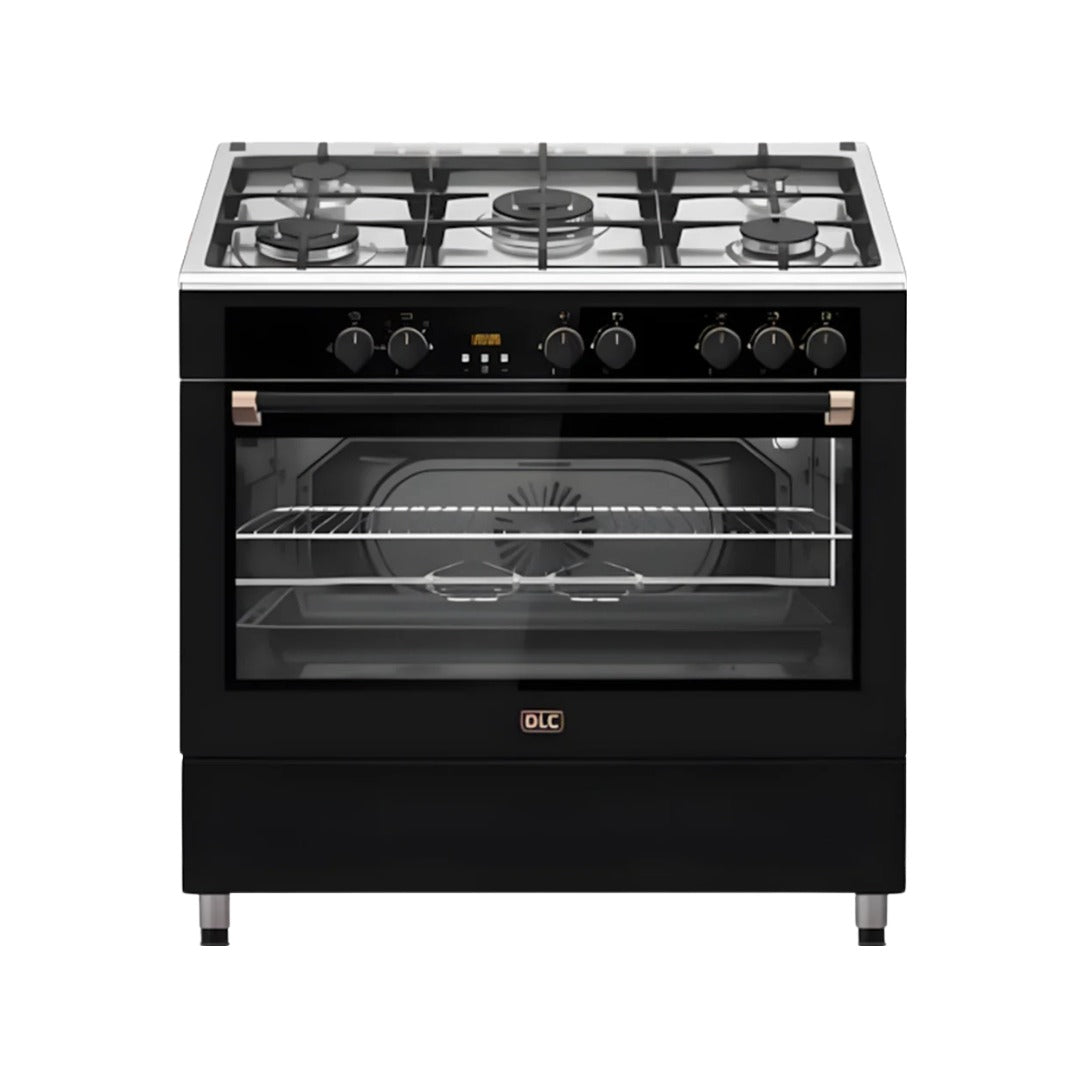 DLC S-FS6090-5B2RB – Salon Gas Cooker – 5 Burners – 90cm – Black – D2232