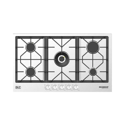 DLC DFS90A – Built-in 5 Burner Gas Hob – 87 cm – D2171 – Stainless Steel – SABAF Burners