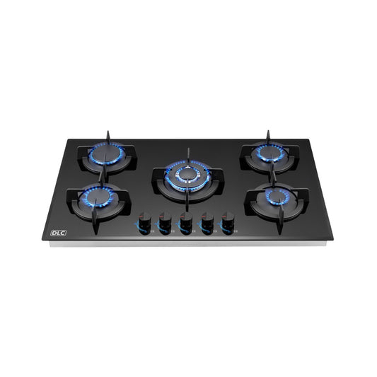 DLC D-90G5072 – Built-In Gas Cooker – 5 Burners – Black Glass – D2198