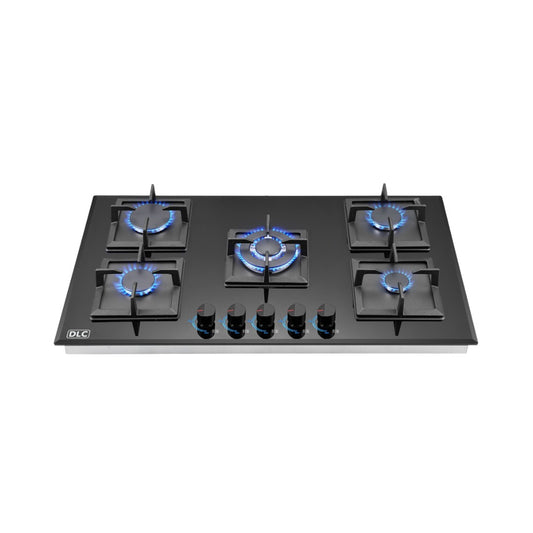 DLC D-90G5071 – Built-In Gas Cooker – 5 Burners – Black Glass – D2197
