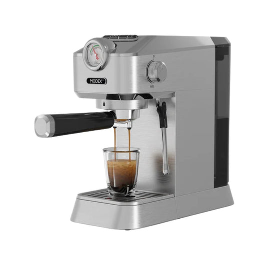 Modex Espresso Machine ES4500 – 20 Bar, 1350W, 1.2L/ (ماكينة قهوة اسبريسو مودكس ES4500 – ضغط 20 بار، قدرة 1350 واط، سعة 1.2 لتر)