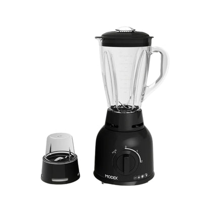 Modex BL410 Glass Blender – 500W, 1.5L, Quad Blades / (خلاط مودكس زجاج BL410 – قدرة 500 واط، سعة 1.5 لتر، شفرات رباعية)