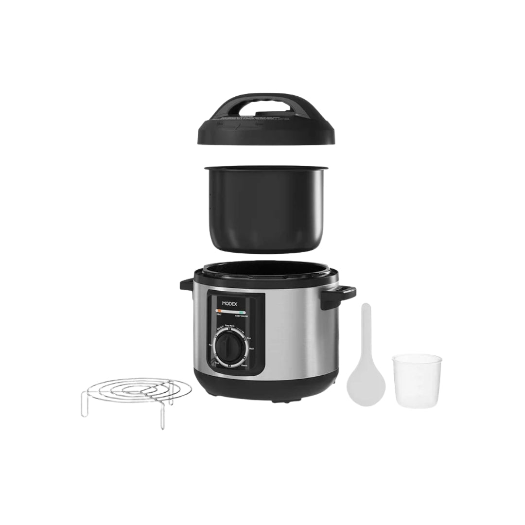 Modex PC9225 Pressure Cooker – 1000W, 6L, 13 Programs  / (قدر ضغط كهربائي مودكس PC9225 – 1000 واط، 6 لتر، 13 برنامج)