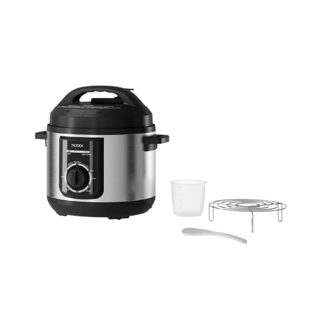 Modex PC9225 Pressure Cooker – 1000W, 6L, 13 Programs  / (قدر ضغط كهربائي مودكس PC9225 – 1000 واط، 6 لتر، 13 برنامج)