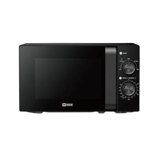 INSIDE MW20002 Microwave Oven – 20L, 5 Power Levels, Defrost, Black /(مايكروويف انسايد MW20002 – سعة 20 لتر، 5 مستويات طاقة، إذابة التجميد)
