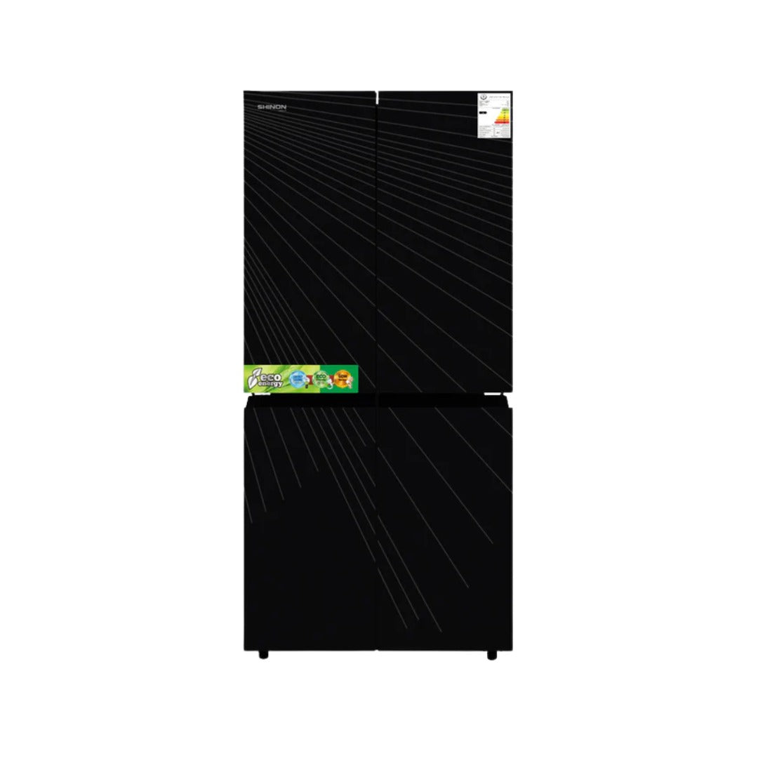 ثلاجة شينون 4 أبواب – سعة 406 لتر – ستانلس ستيل رمادي – موديل SH-560A