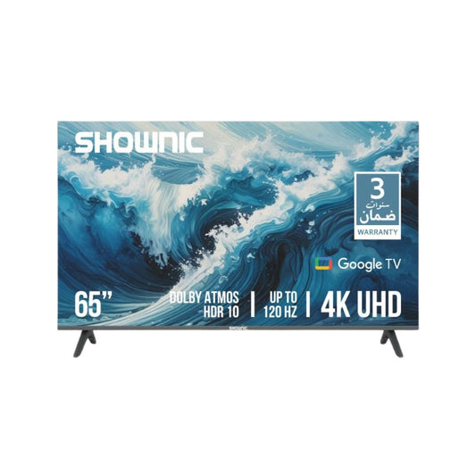 Shownic TP-QGU65A-120 65 QLED Smart TV 4K UHD – 120Hz | شاشة شونك الذكي QLED قياس 65 إنج 4K – 120 هيرتز