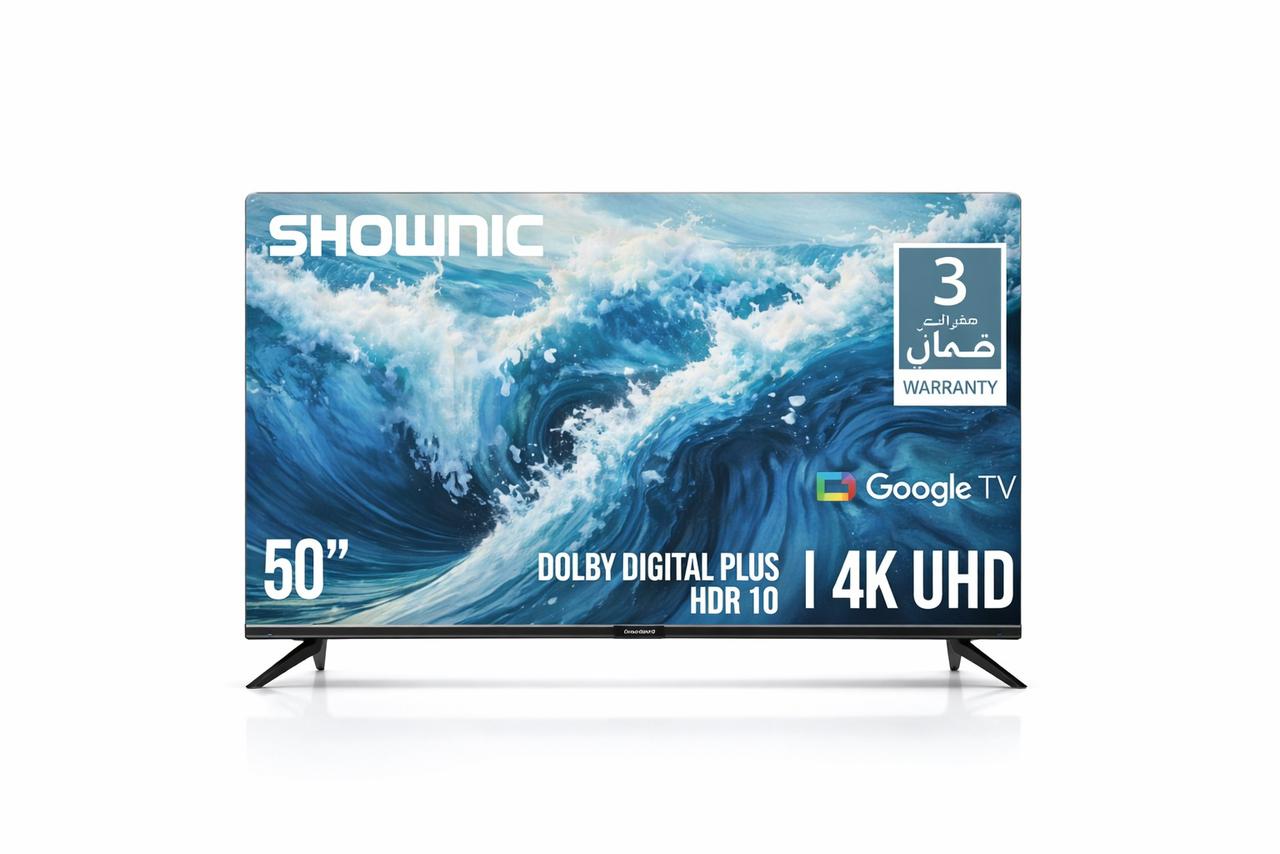 Shownic TP-QGU50A-120 50 QLED Smart TV 4K UHD – 120Hz | شاشة شونك الذكي QLED قياس 50 إنج 4K – 120 هيرتز