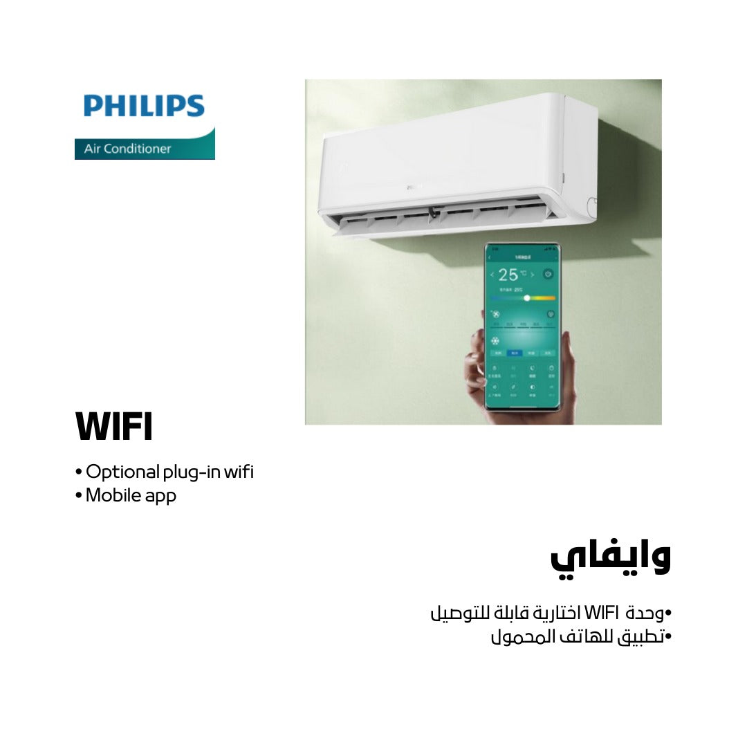 Philips 1.5 Ton Wall Mounted Split AC – Model: FAC18VD-Ab1CCA1TH – Cooling & Heating – Inverter