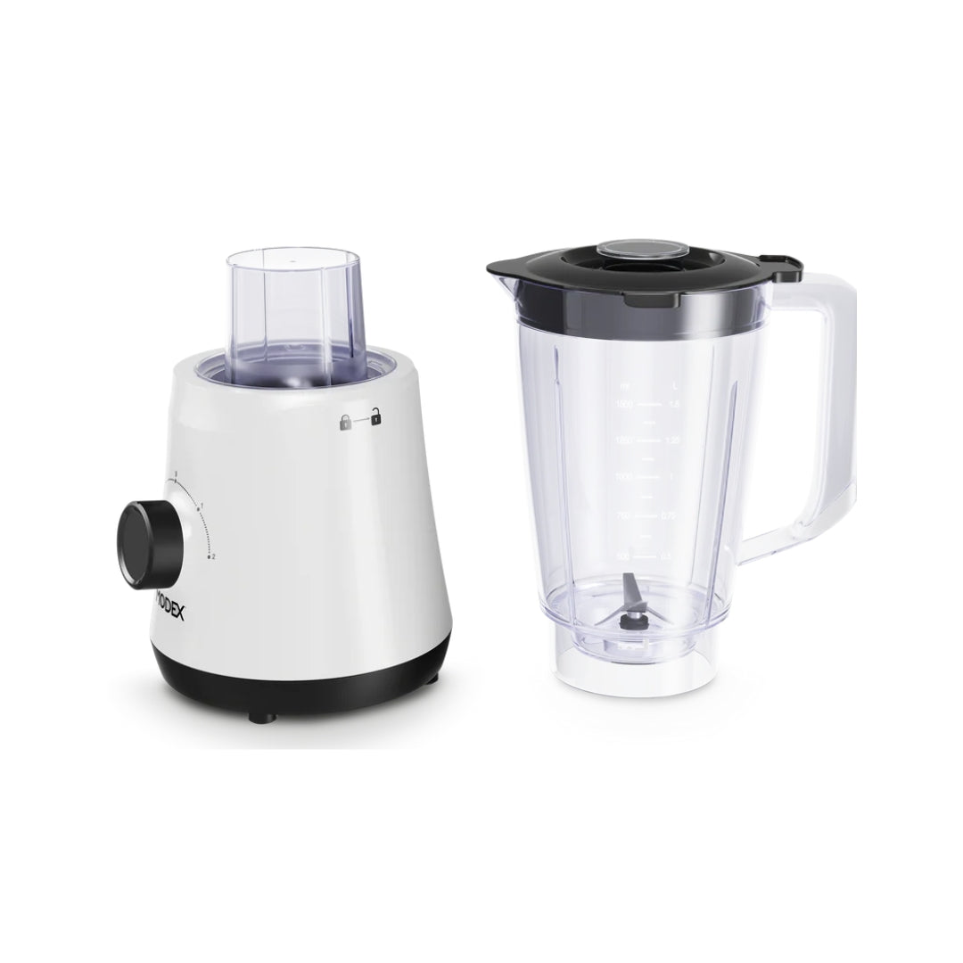 Modex BL400 Blender – 500W, 1.5L Bowl, Quad Blades / (خلاط مودكس BL400 – قدرة 500 واط، وعاء 1.5 لتر، شفرات رباعية)