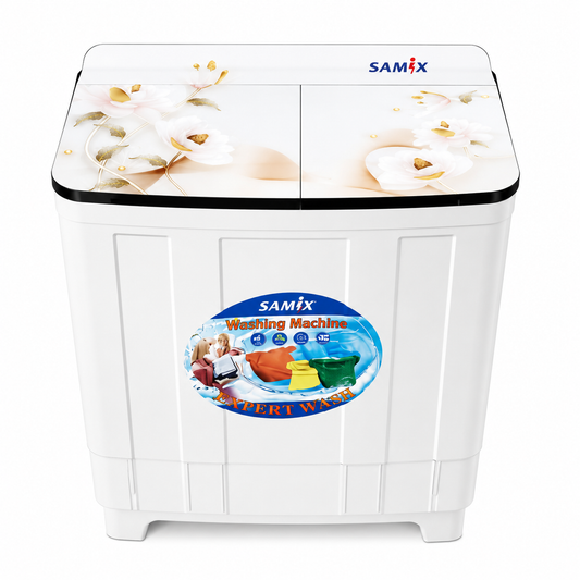 SAMIX 11KG Top Load Washing Machine – Glass Lid سامكس 11 غسالة غطاء زجاج