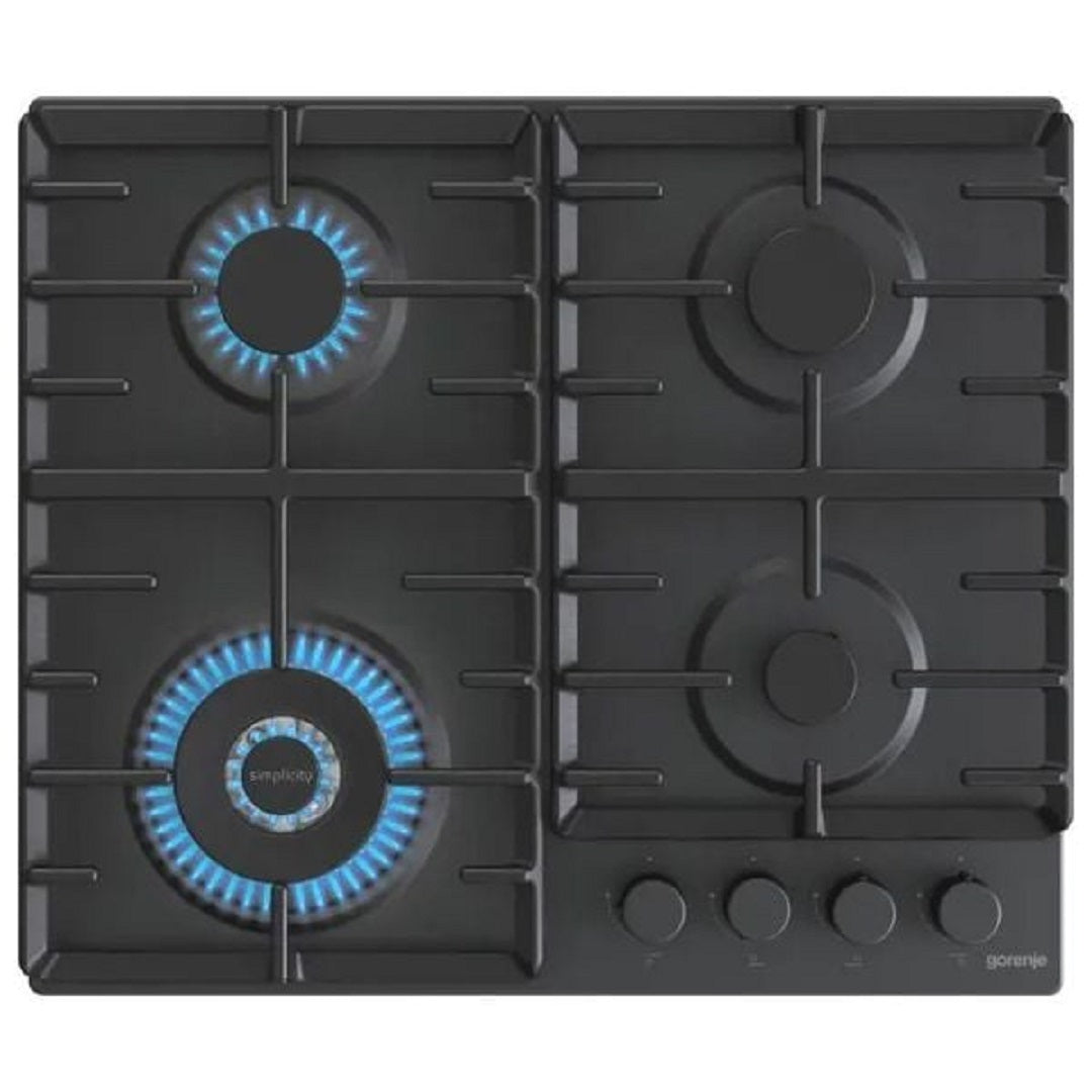 طباخ داخلي غازي جورنجي  - 4 مشاعل - اسود Gorenje Built-in Gas Cooktop – GW642SYB – Black – 4 Burners