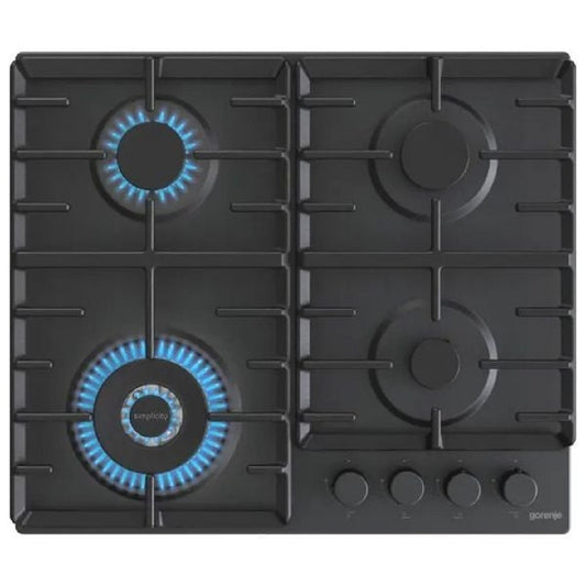 طباخ داخلي غازي جورنجي  - 4 مشاعل - اسود Gorenje Built-in Gas Cooktop – GW642SYB – Black – 4 Burners
